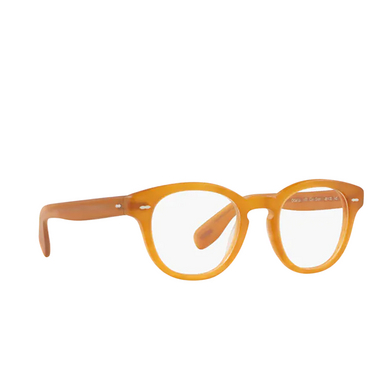 Oliver Peoples CARY GRANT Eyeglasses 1699 semi matte amber tortoise - three-quarters view