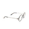 Oliver Peoples® Round Eyeglasses: Ellerby OV1250T color Black Horn / New Antique Pewter 5289 - product thumbnail 2/3.