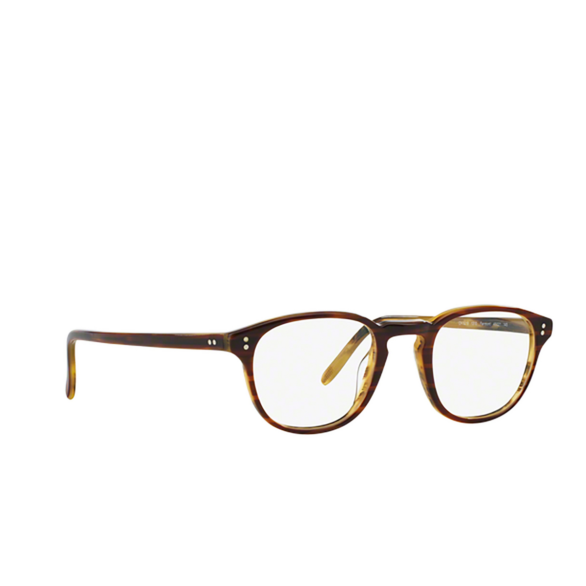Oliver Peoples FAIRMONT Eyeglasses 1310 Amaretto / Striped Honey - three-quarters view