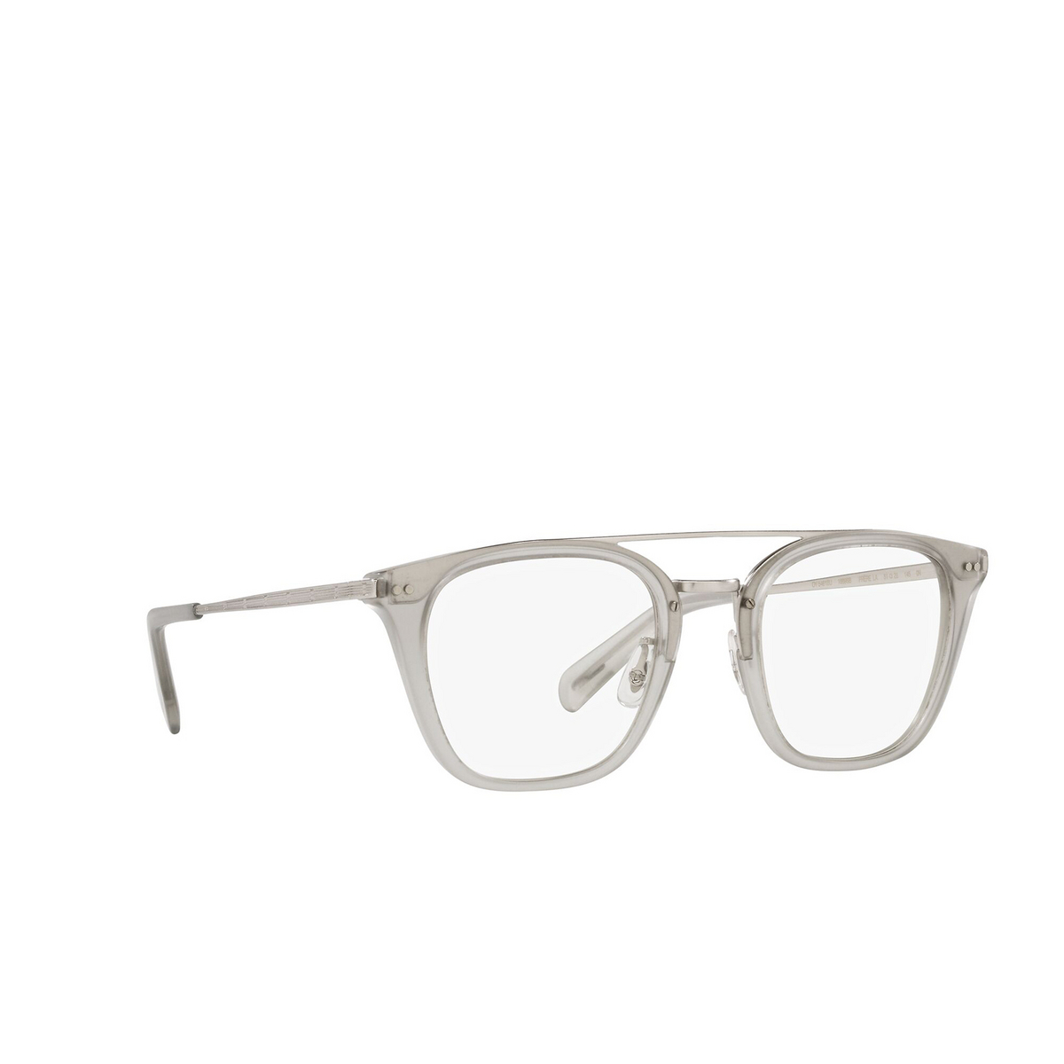Oliver Peoples® Rectangle Sunglasses: Frère La OV5461SU color Brushed Chrome 1669SB - three-quarters view.