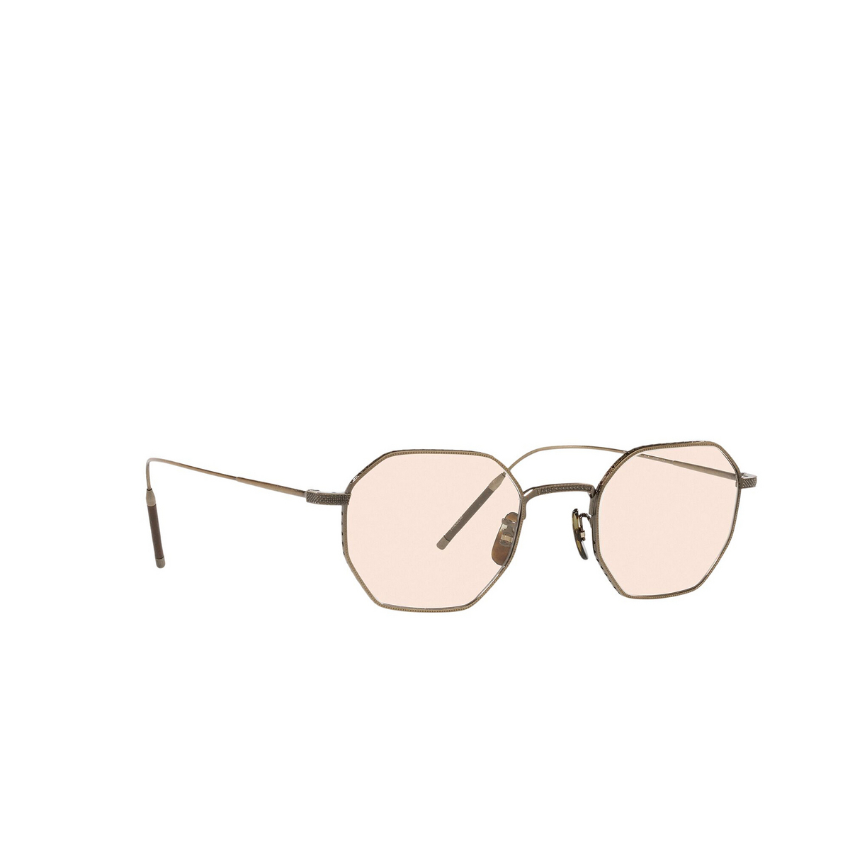 Oliver Peoples® Irregular Eyeglasses: Tk-5 OV1299T color Antique Gold 5284 - three-quarters view.