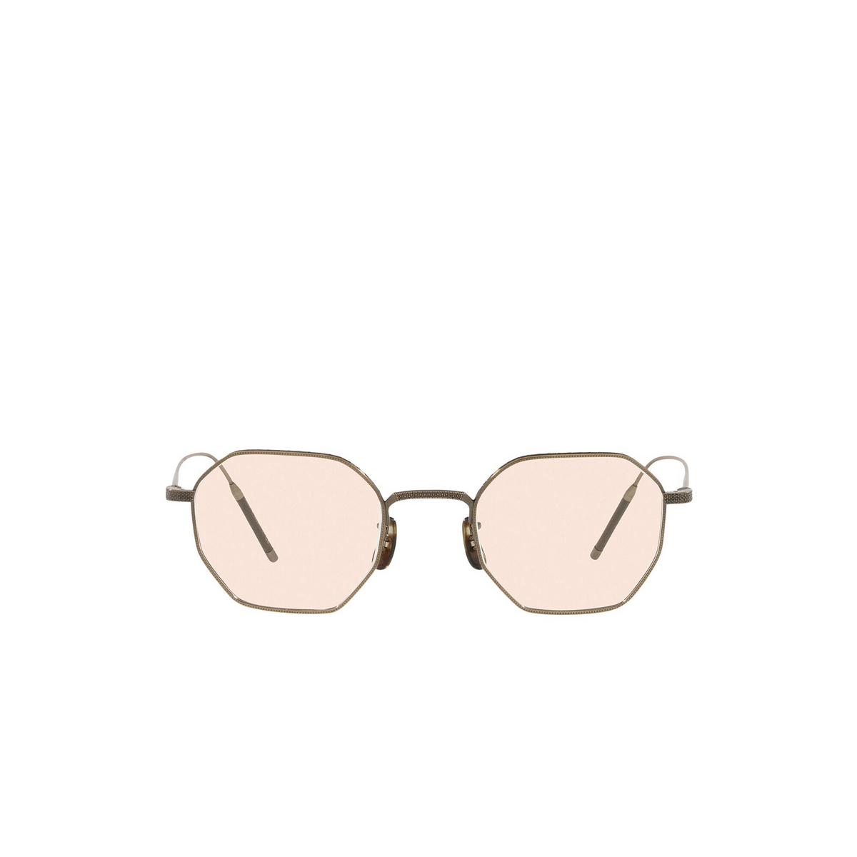 Oliver Peoples® Irregular Eyeglasses: Tk-5 OV1299T color Antique Gold 5284 - front view.