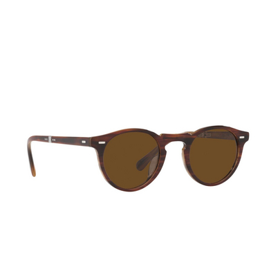 Oliver Peoples GREGORY PECK 1962 Sunglasses 131057 amaretto / striped honey - three-quarters view