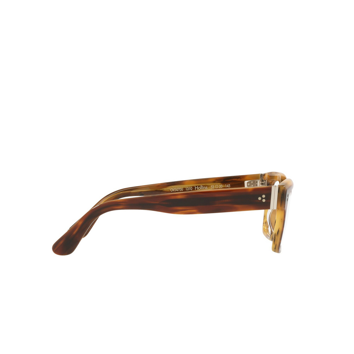 Oliver Peoples® Rectangle Eyeglasses: Hollins OV5470U color Amaretto / Striped Honey 1310 - 3/3.