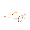 Oliver Peoples® Square Eyeglasses: Landis OV1249T color Amber / Silver 5036 - product thumbnail 2/3.