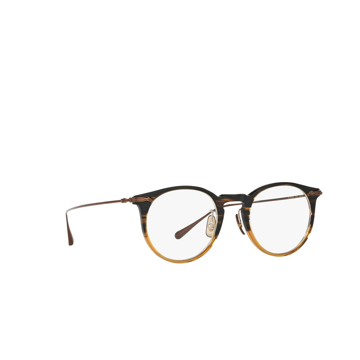 Oliver Peoples® Round Eyeglasses: Marret OV5343D color Honey Havana 1001 - three-quarters view.
