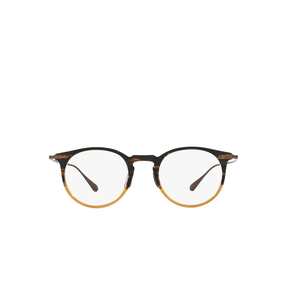 Oliver Peoples® Round Eyeglasses: Marret OV5343D color Honey Havana 1001 - front view.