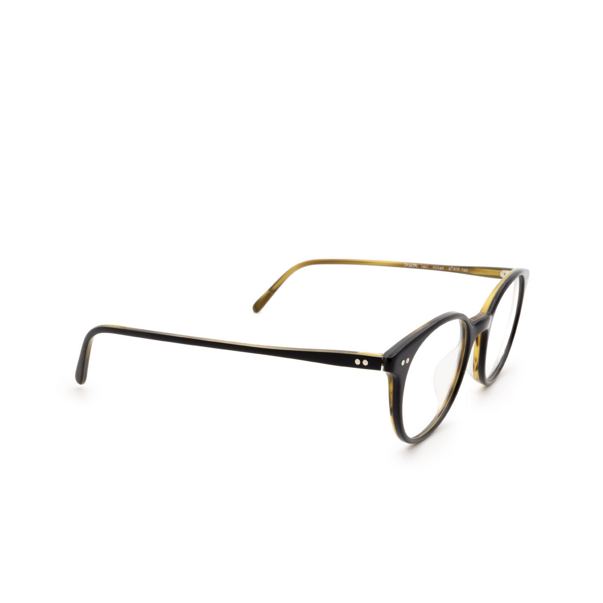 Oliver Peoples MIKETT Eyeglasses 1441 Black / Olive Tortoise - 2/4