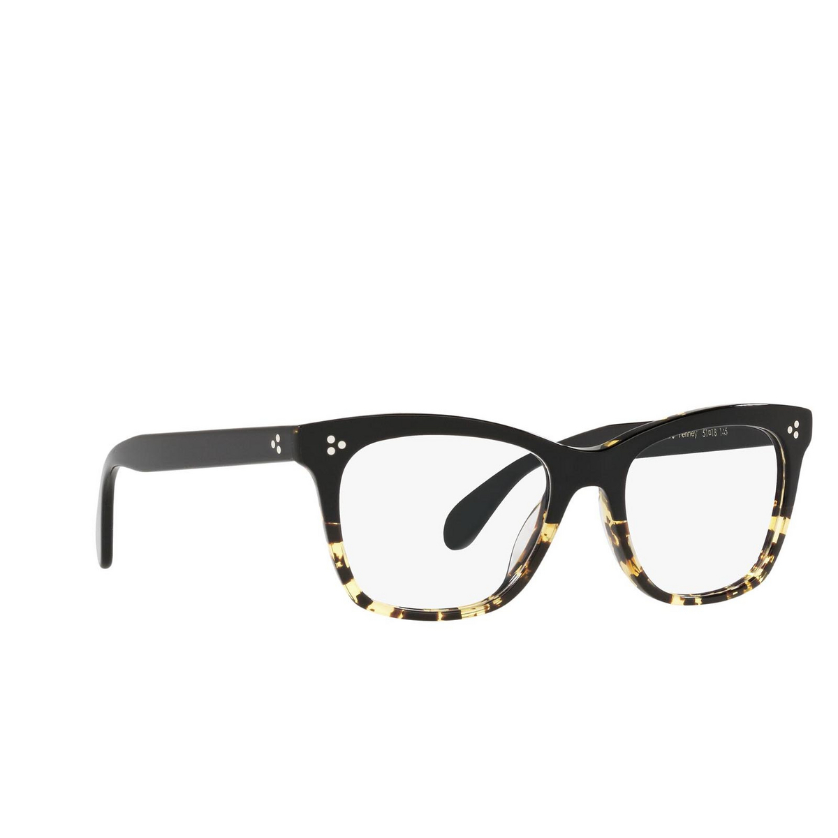 Oliver Peoples® Butterfly Eyeglasses: Penney OV5375U color Black / Dtbk Gradient 1178 - three-quarters view.