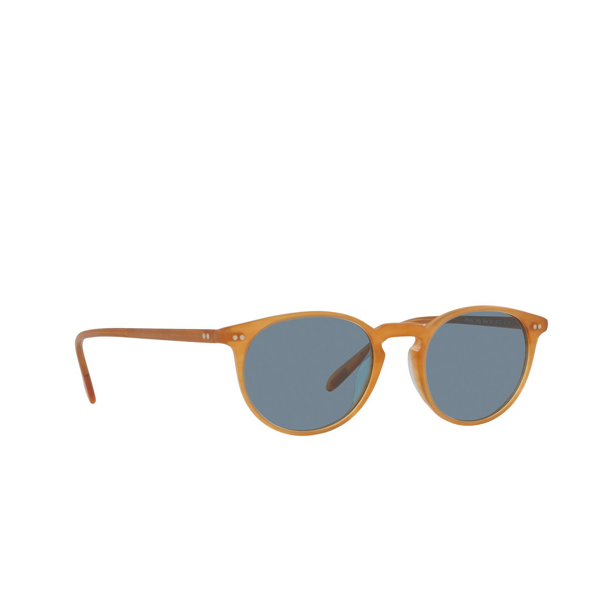 Oliver Peoples RILEY Sunglasses 169956 Semi Matte Amber Tortoise - three-quarters view