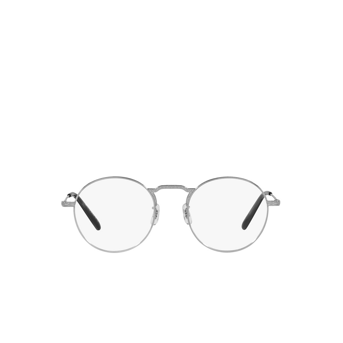 Oliver Peoples® Round Eyeglasses: Weslie OV1282T color Silver 5036 - front view.