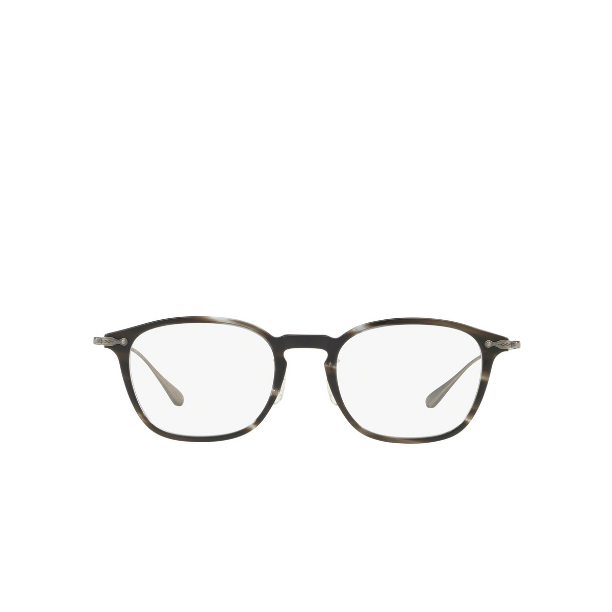 Oliver Peoples® Rectangle Eyeglasses: Winnet OV5371D color Ebony Wood 1443 - front view.