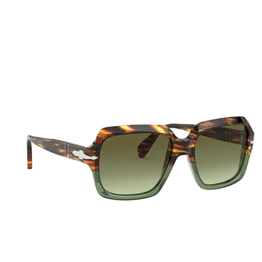 Persol PO0581S Sunglasses 1122A6 brown tortoise & opal green - three-quarters view