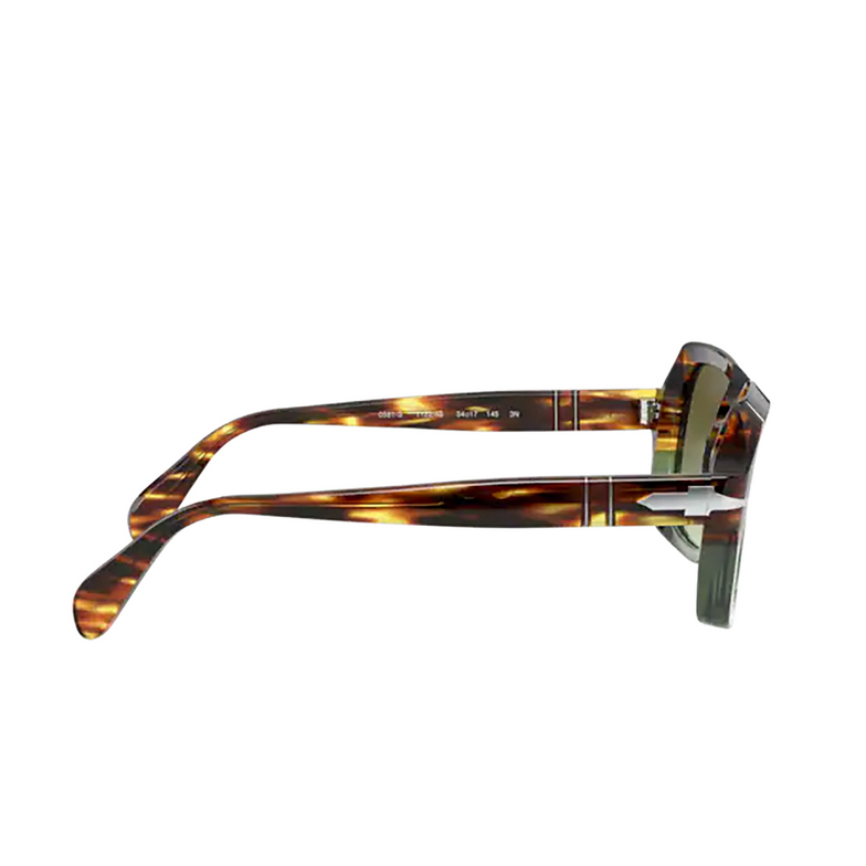 Persol PO0581S Sunglasses 1122A6 brown tortoise & opal green - 3/4