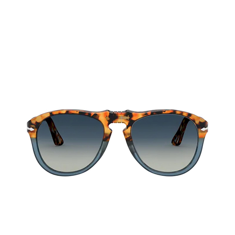 Persol PO0649 Sunglasses 112032 brown tortoise & opal blue - 1/4