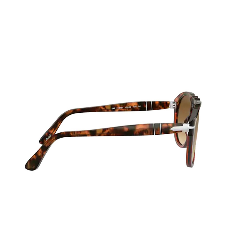 Persol PO0649 Sunglasses 112151 brown tortoise & opal bordeaux - 3/4