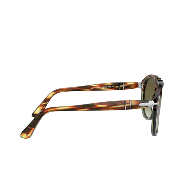 Persol PO0649 Sunglasses 1122A6 brown tortoise & opal green - 3/4