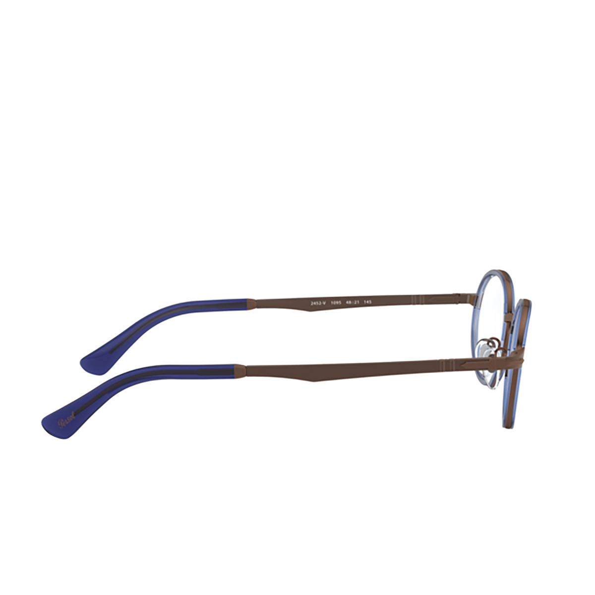 Persol PO2452V Eyeglasses 1095 BROWN & BLUE - 3/4