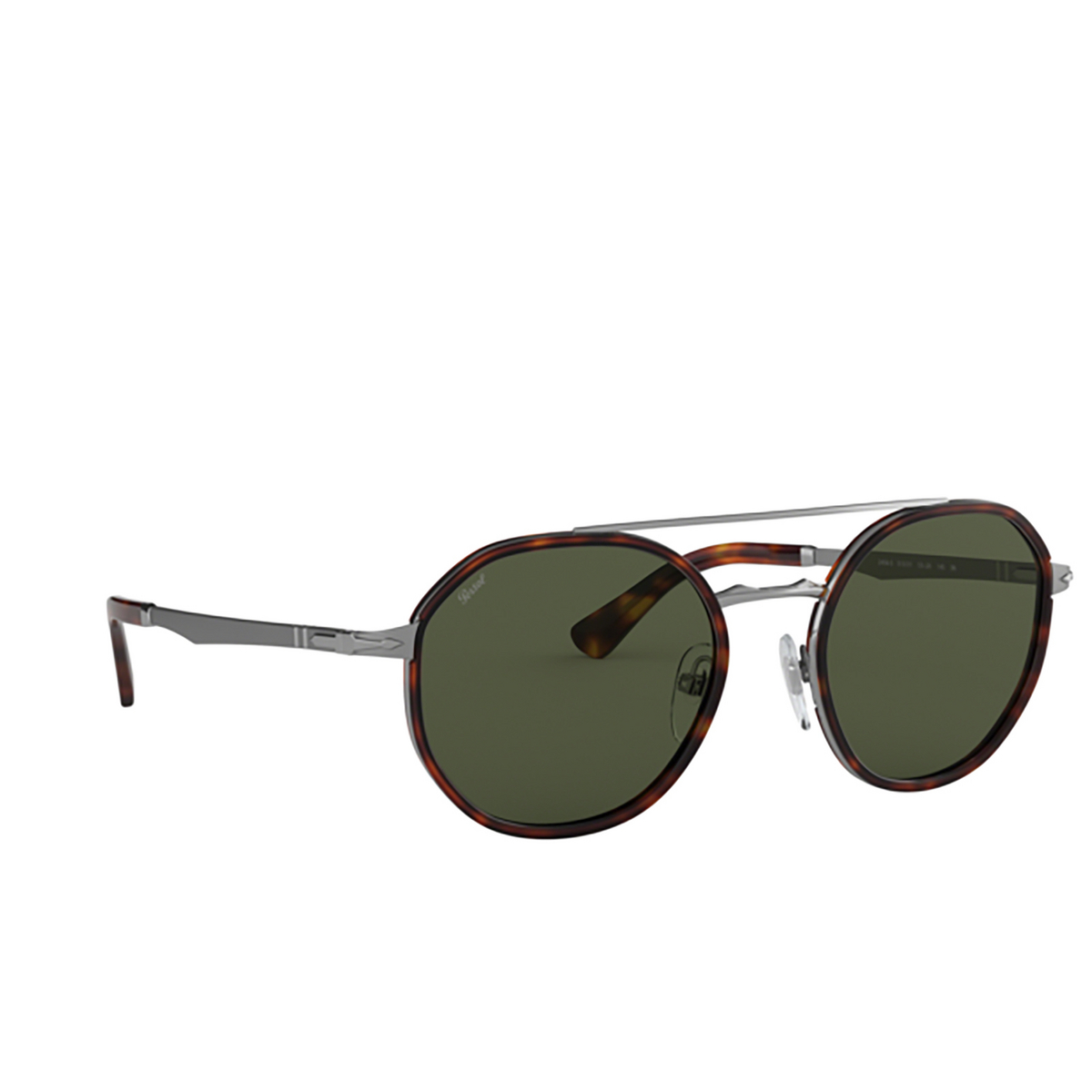 Persol PO2456S Sunglasses 513/31 GUNMETAL & HAVANA - three-quarters view