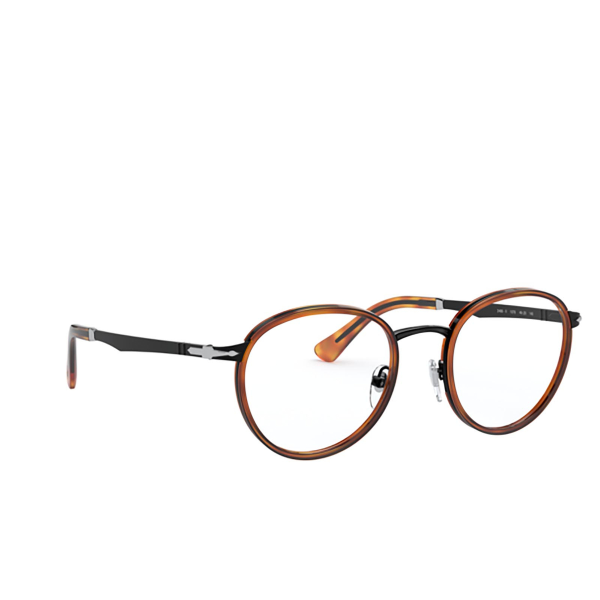 Persol® Round Eyeglasses: PO2468V color Black & Havana 1078 - product thumbnail 2/3.