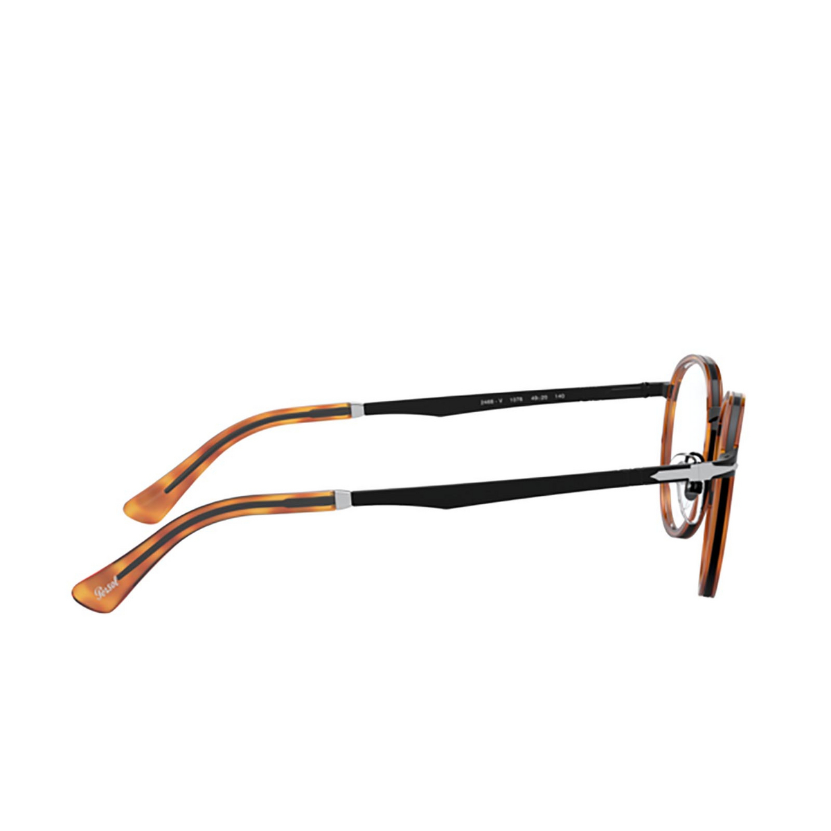 Persol® Round Eyeglasses: PO2468V color Black & Havana 1078 - product thumbnail 3/3.