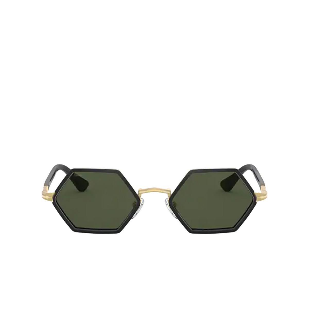 Persol® Irregular Sunglasses: PO2472S color Gold & Black 109731 - front view.