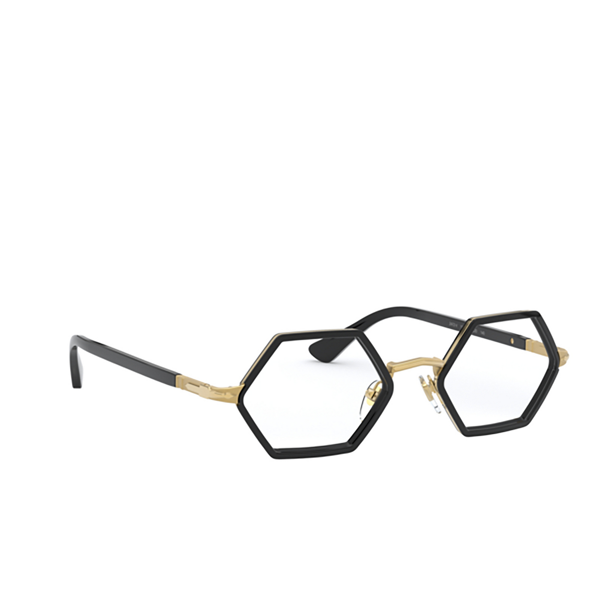 Occhiali da vista Persol PO2472V 1097 Gold & Black - tre quarti
