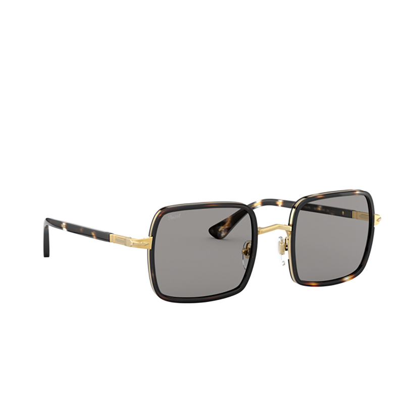 Persol PO2475S Sunglasses 1100R5 gold & striped browne & smoke - 2/4