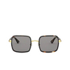 Persol PO2475S Sunglasses 1100R5 gold & striped browne & smoke - product thumbnail 1/4