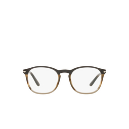 Persol® Square Eyeglasses: PO3007V color Black Grey Striped 1135.