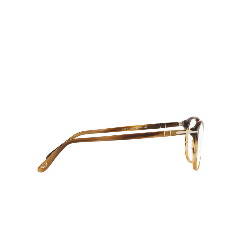 Persol PO3007V Eyeglasses 1136 black / brown striped - 3/4