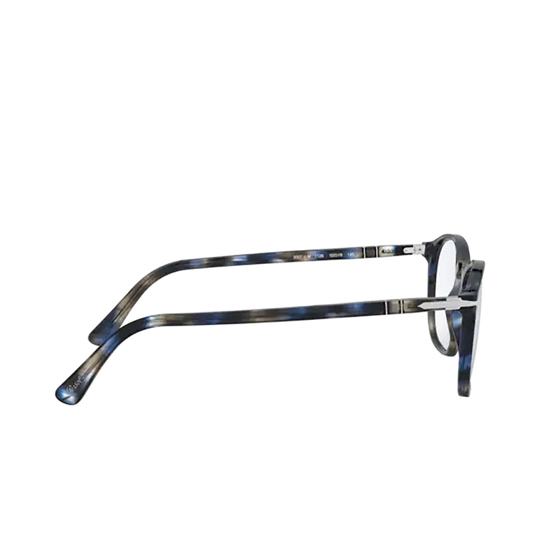 Persol PO3007VM Eyeglasses 1126 striped blue & grey - 3/4