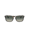 Persol PO3059S Sunglasses 112471 striped brown & smoke - product thumbnail 1/4
