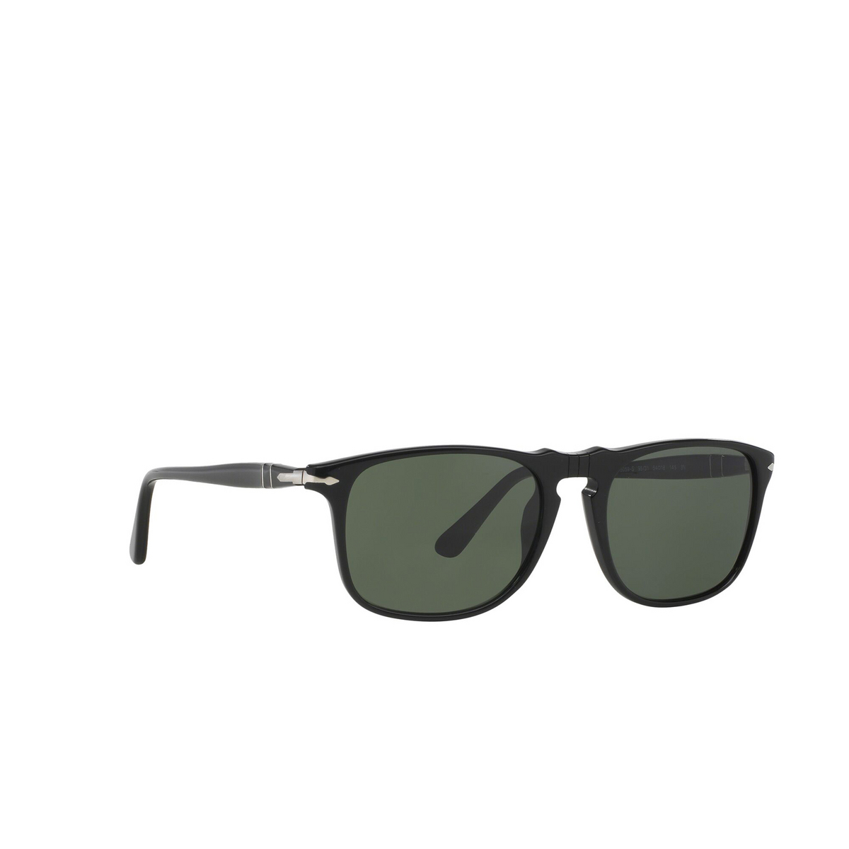 Persol PO3059S Sunglasses 95/31 Black - three-quarters view