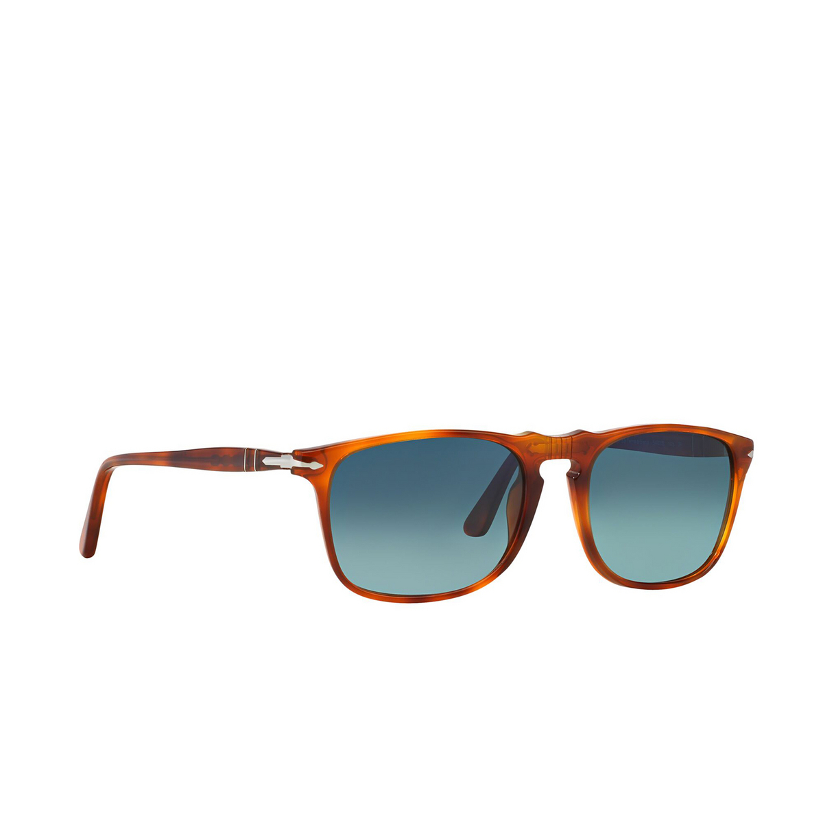 Persol® Square Sunglasses: PO3059S color Terra Di Siena 96/S3 - three-quarters view.