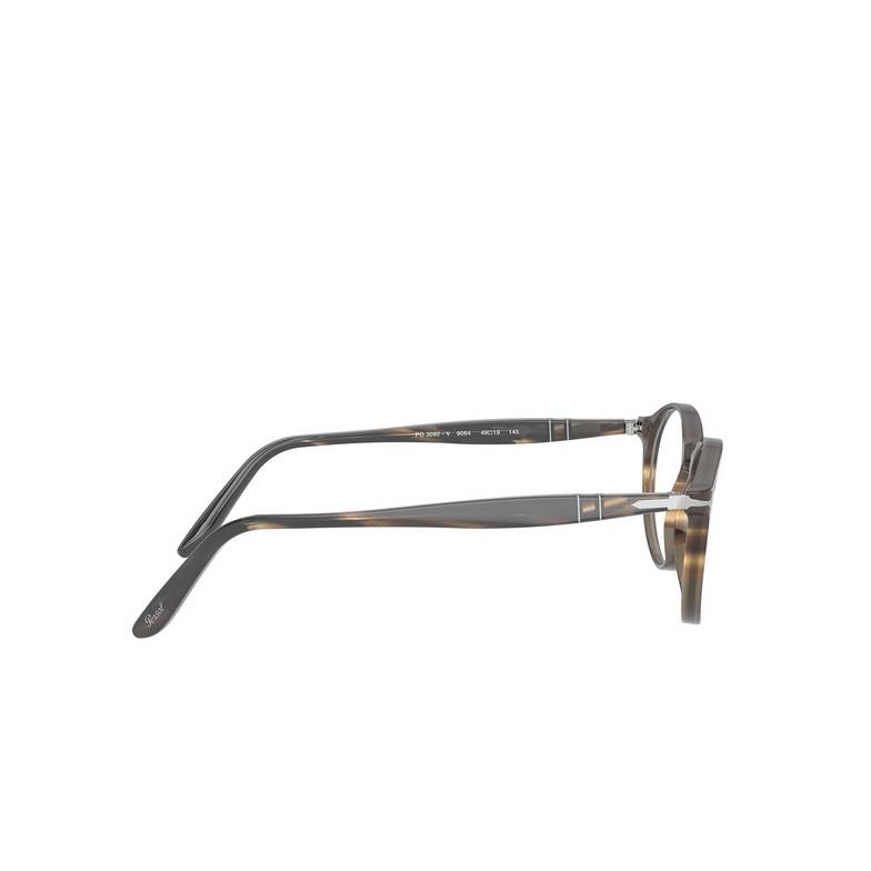 Persol PO3092V Eyeglasses 9064 black / striped grey - 3/4