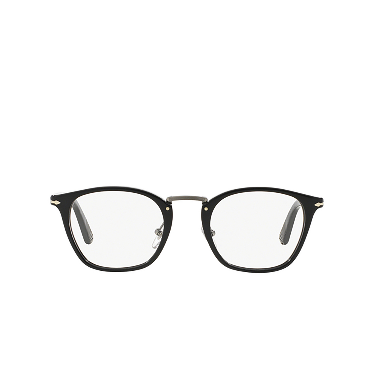Persol® Square Eyeglasses: PO3109V color Black 95 - front view.