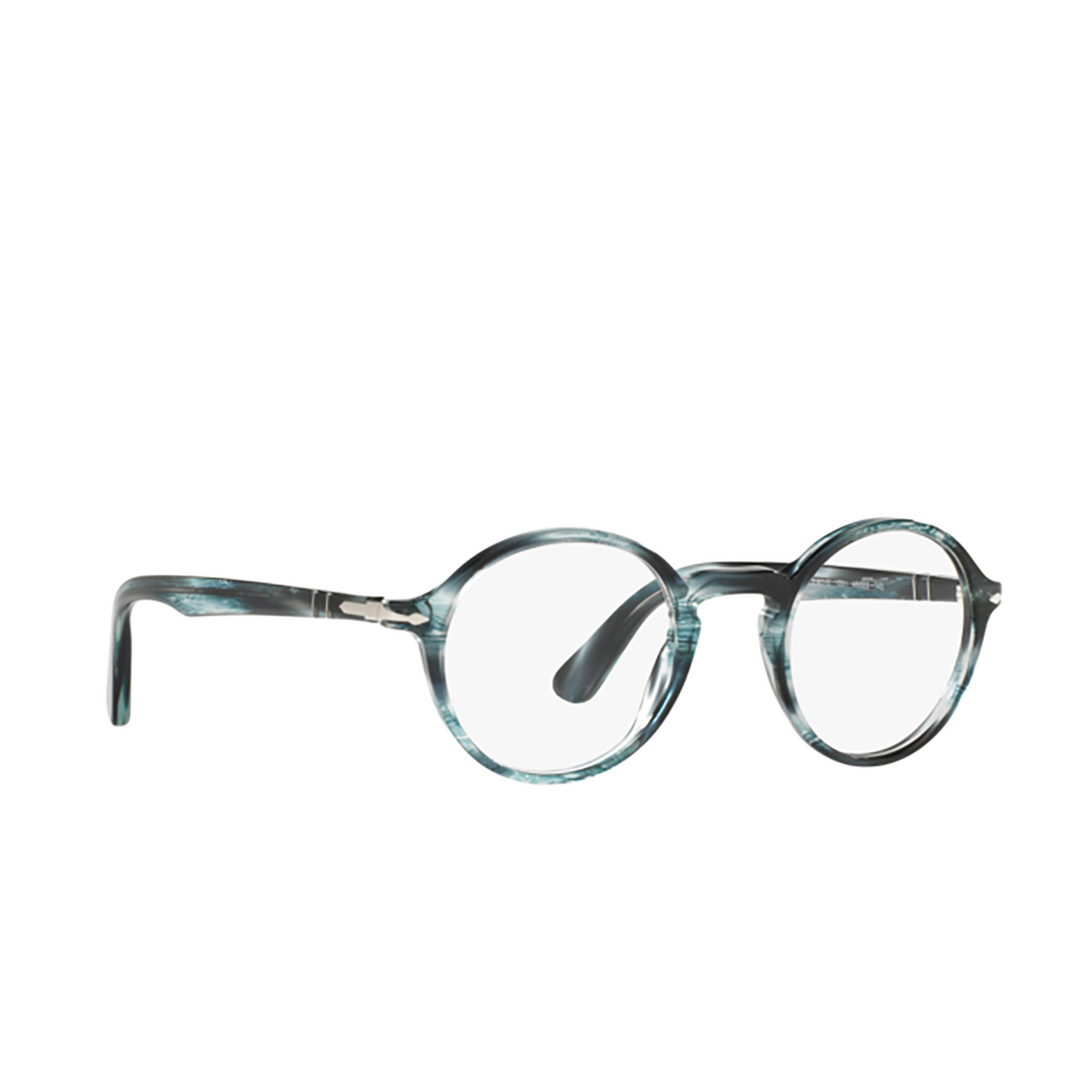 Occhiali da vista Persol PO3141V 1051 Striped Grey - tre quarti