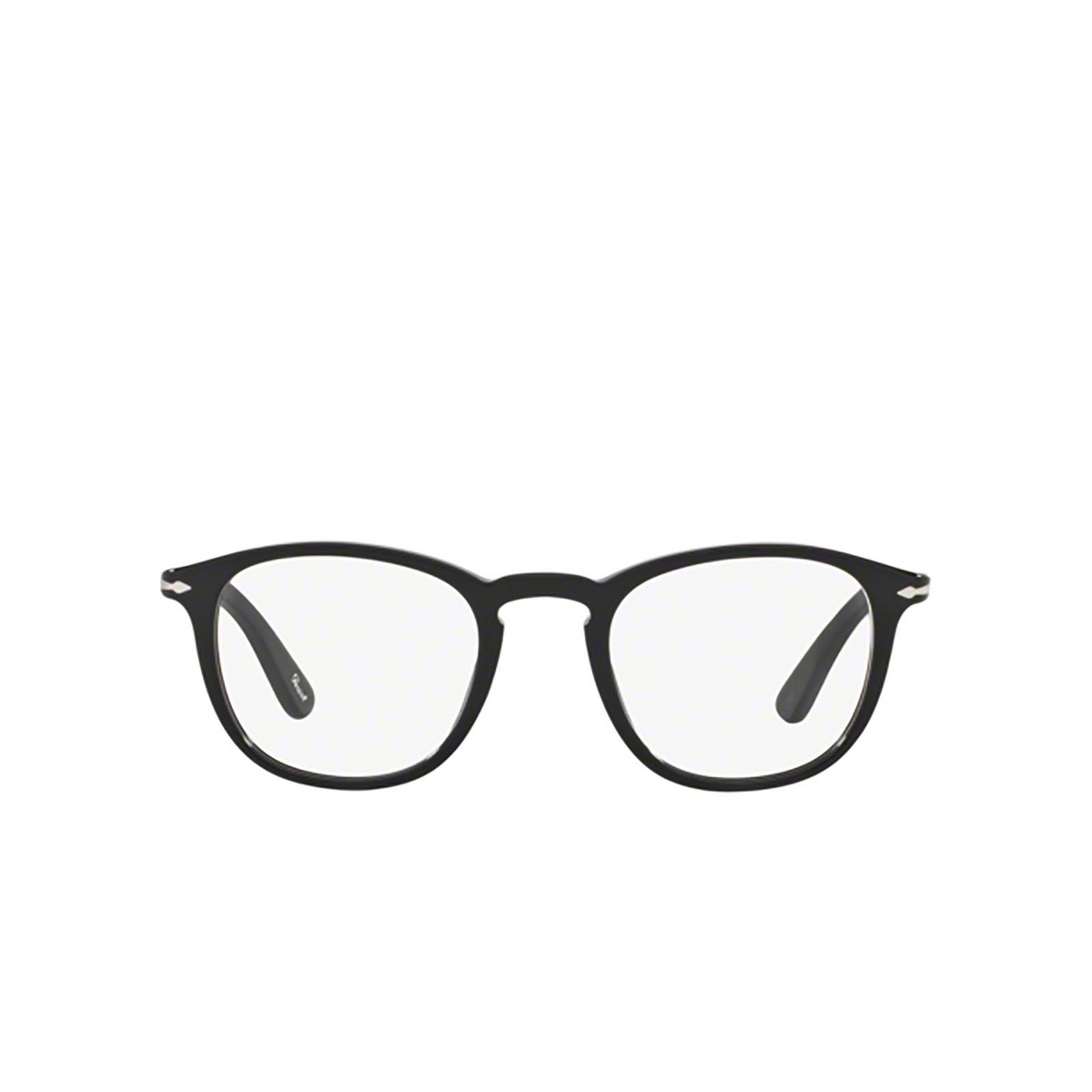 Persol® Rectangle Eyeglasses: PO3143V color Black 95 - front view.