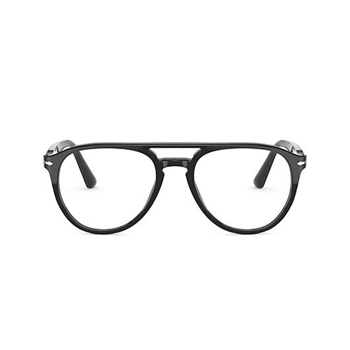 Persol® Aviator Eyeglasses: PO3160V color Black 95 - front view.