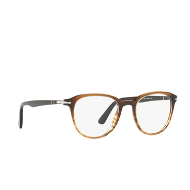 Persol PO3176V Eyeglasses 1026 black gradient / striped brown - three-quarters view