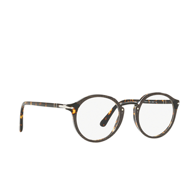 Persol PO3185V Eyeglasses 1093 grey prince of wales & havana - three-quarters view
