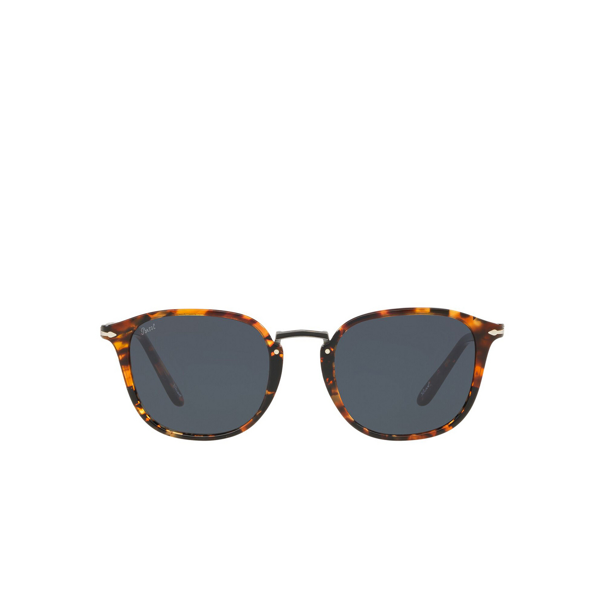 Persol® Square Sunglasses: PO3186S color Dark Brown Tortoise 1081R5 - front view.
