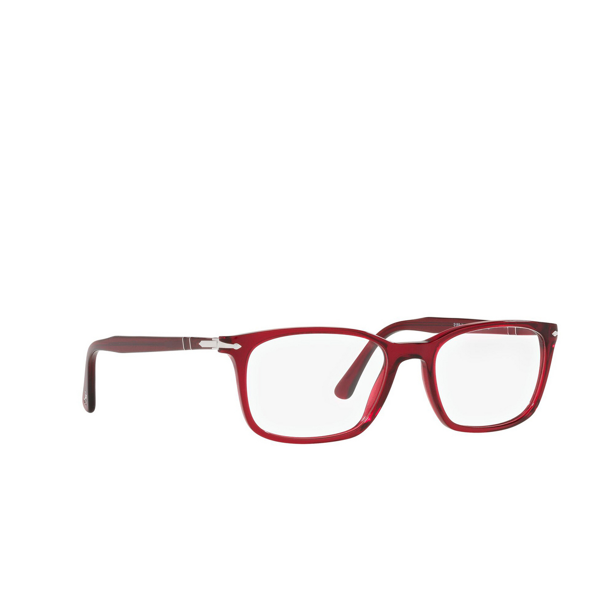 Persol PO3189V Eyeglasses 126 Transparent Red - three-quarters view