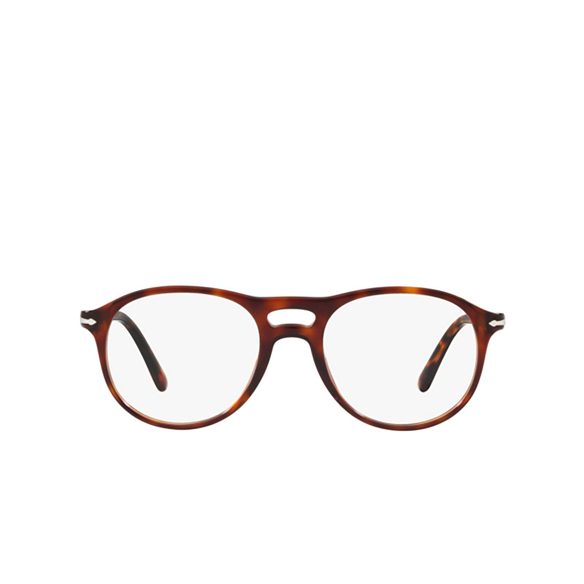 Persol® Aviator Eyeglasses: PO3202V color Havana 24 - front view.