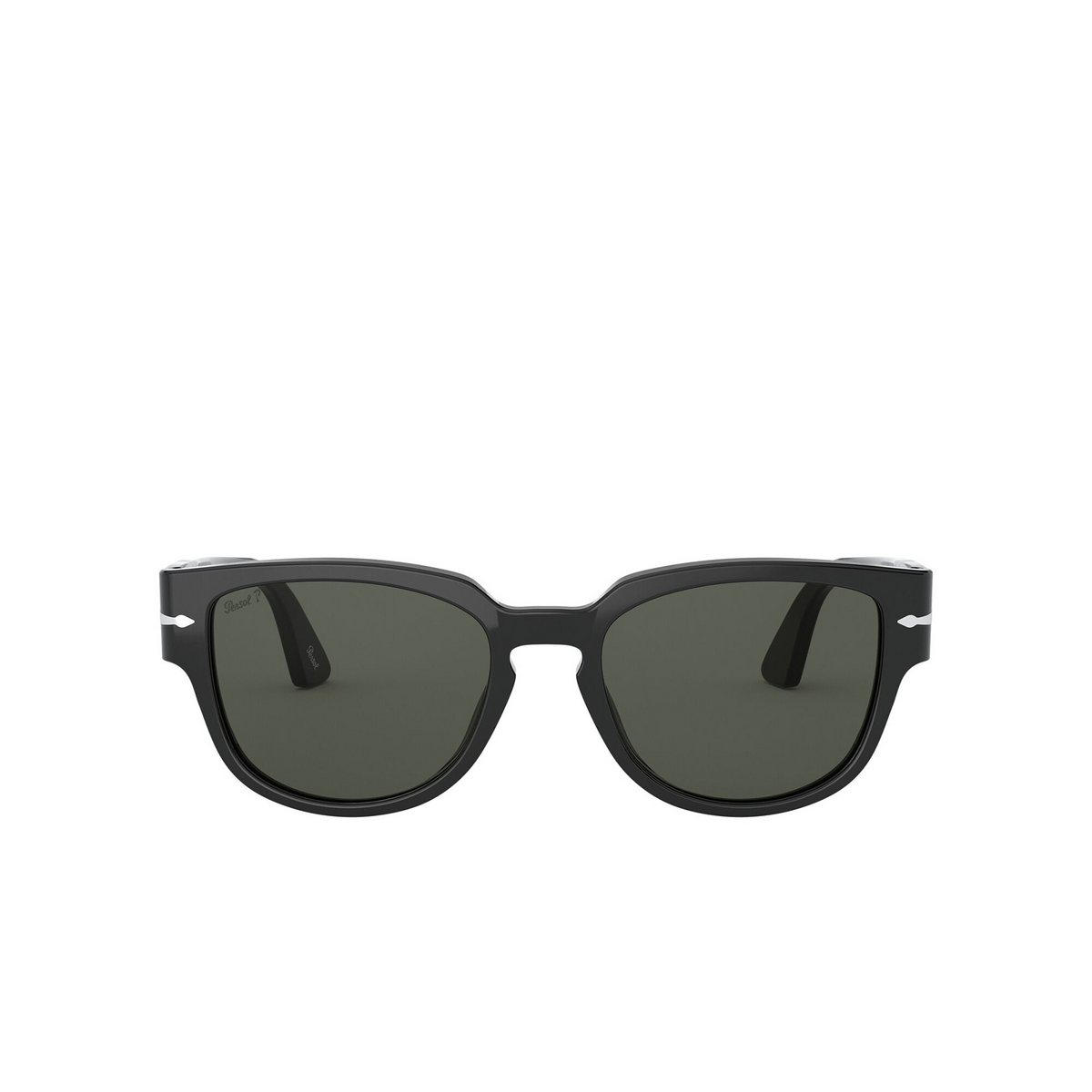 Persol® Square Sunglasses: PO3231S color Black 95/58 - front view.