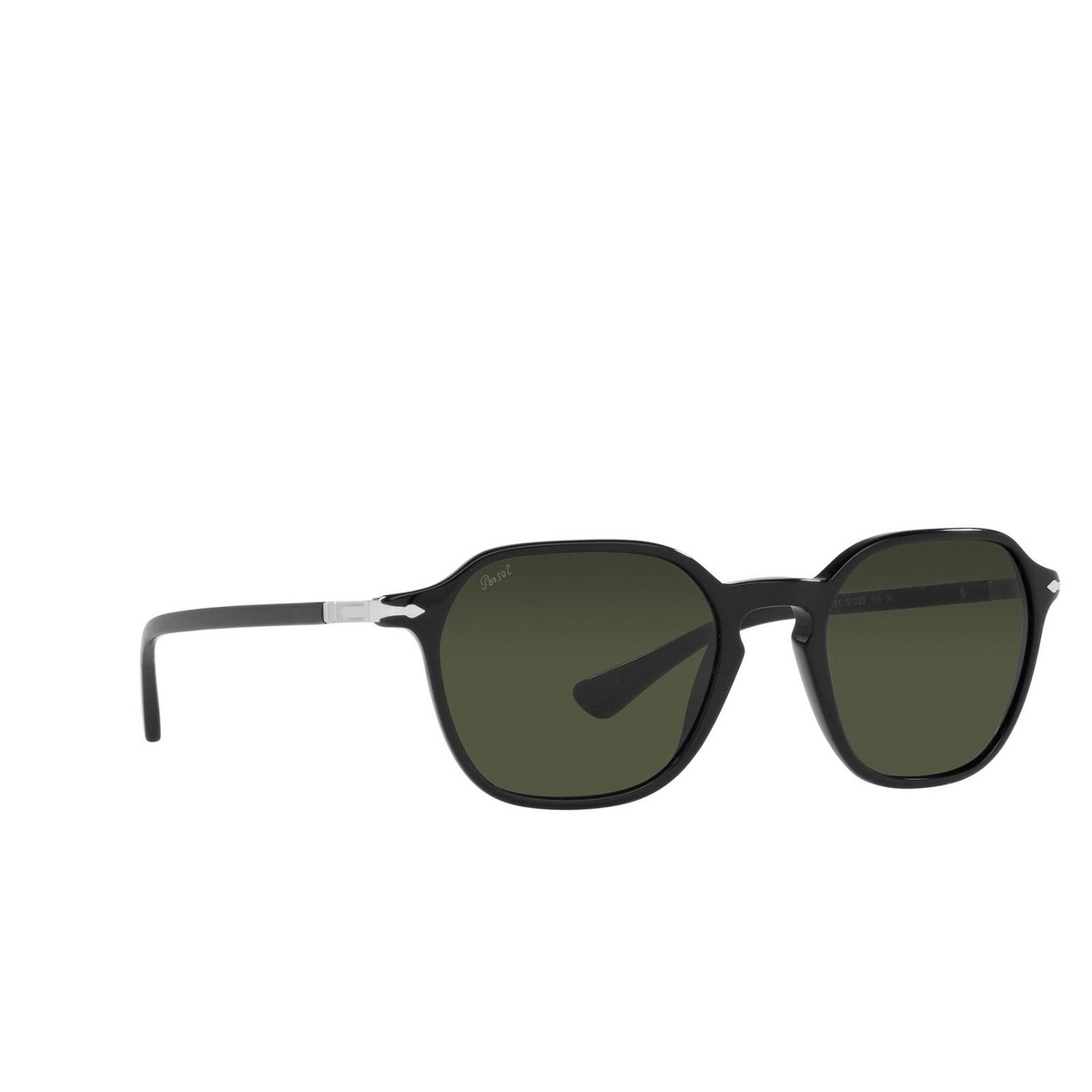 Persol PO3256S Sunglasses 95/31 Black - three-quarters view
