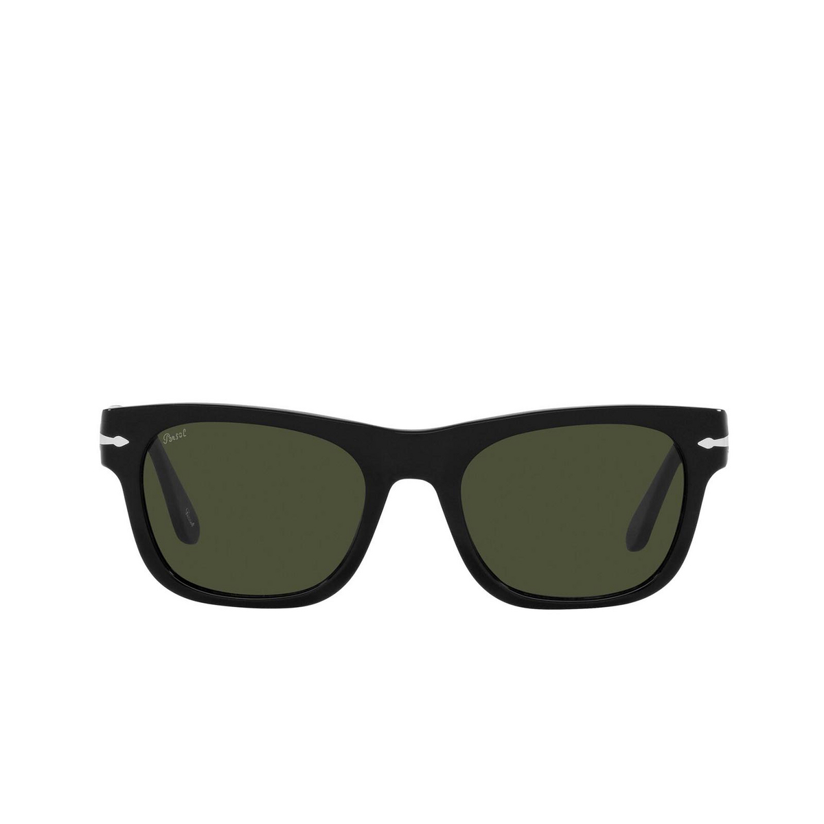 Persol® Rectangle Sunglasses: PO3269S color Black 95/31 - front view.