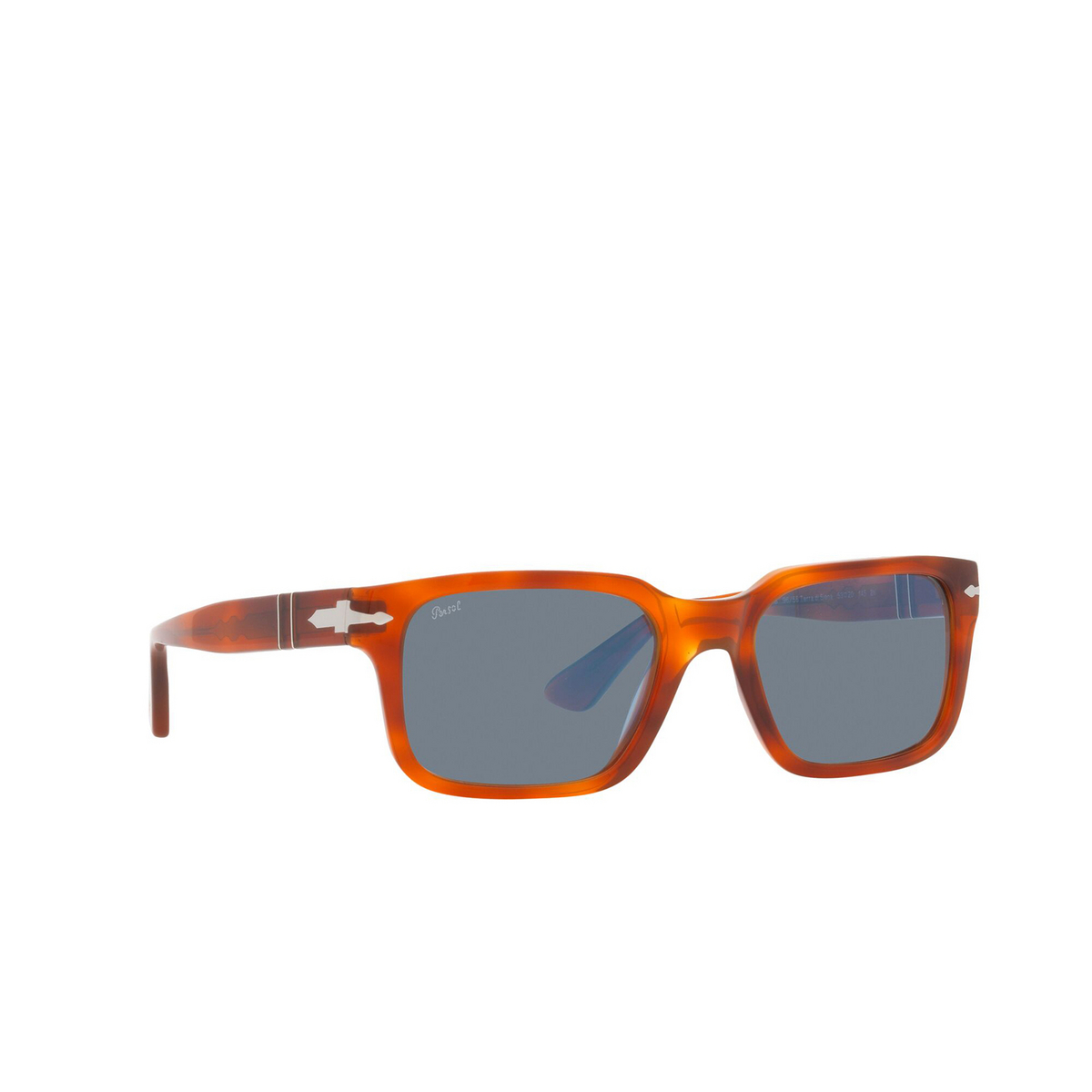 Persol® Rectangle Sunglasses: PO3272S color Terra Di Siena 96/56 - three-quarters view.