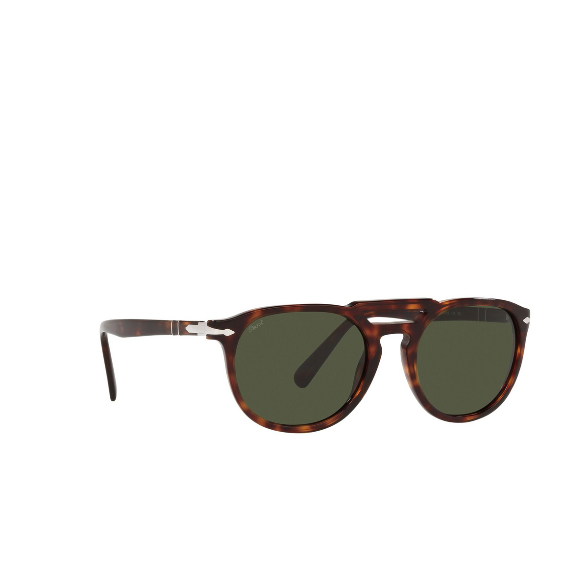 Persol® Square Sunglasses: PO3279S color Havana 24/31 - three-quarters view.